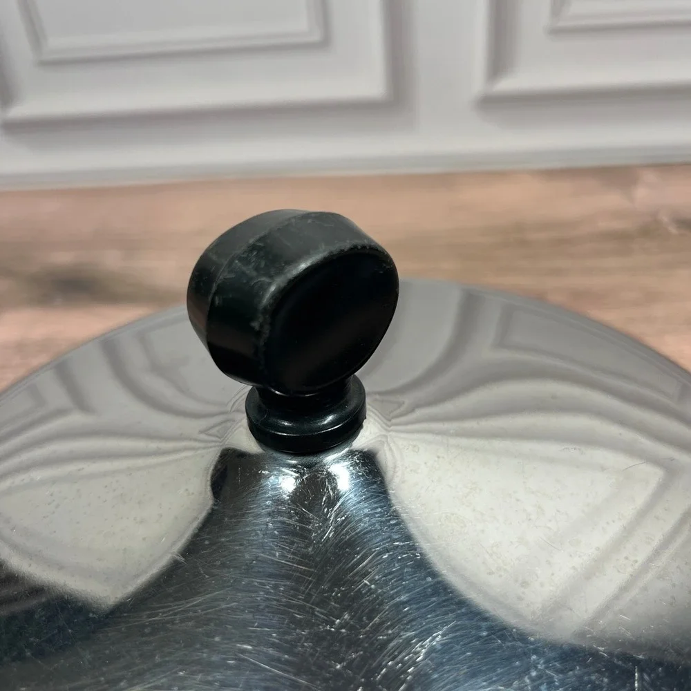 Farberware Replacement Lids Only Set of 3 Silver Stainless Steel‎ Bakelite Knobs
